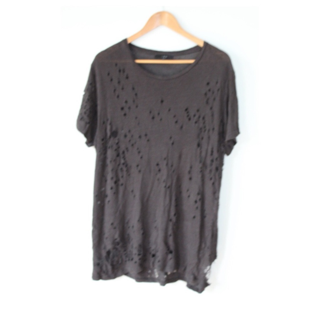 Distressed Grey Tee